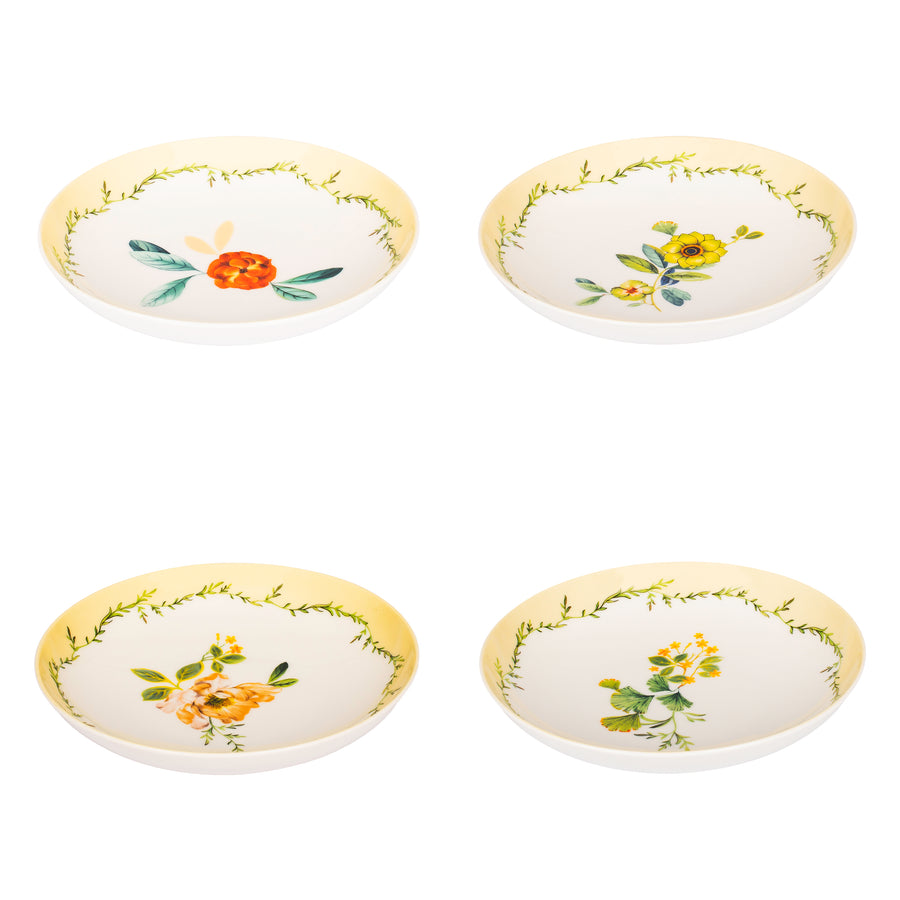 Ginkgo Yellow 20cm Çukur Tabak (4lü set)